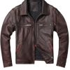 Men Cowhide Coat Vintage Men Leather Jacket Genuine Leather Clothes Men's Winter Jacket Motorcycle Biker Jackets - 图片 3